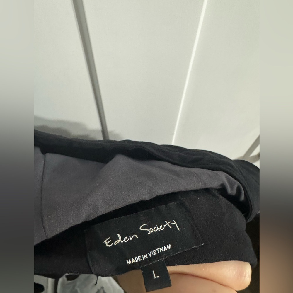 Society Black Hooded Raincoat with Gold Details - Picture 2 of 2